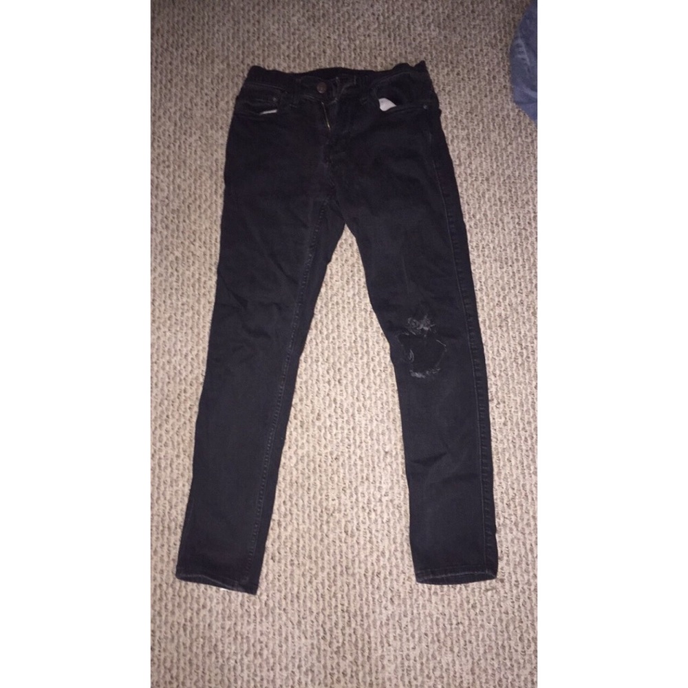 Men’s super skinny black jeans